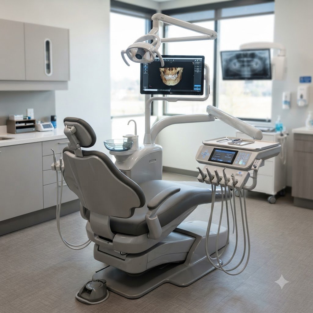 Advanced dental chair and technology at Plexus Dental Studio